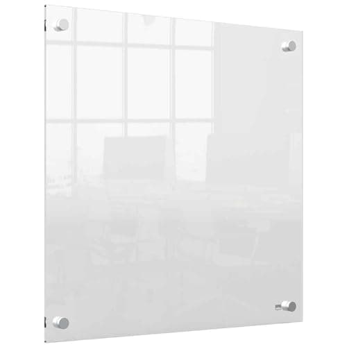 Image of Nobo Transparent Acrylic Mini Wall Mounted Whiteboard, Modern Memo Board, Dry Erase, Frameless, 450 x 450 mm, Includes Marker Pen, Clear, 1915620