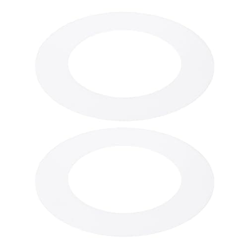 Image of PATIKIL 3" ID 4.7" OD Plastic Trim Ring, 2 Pcs Ceiling Light Goof Rings Matte Circular Light Cover Lighting Fixture for Ceiling Wall Recessed Can Downlights, Translucent Matte White