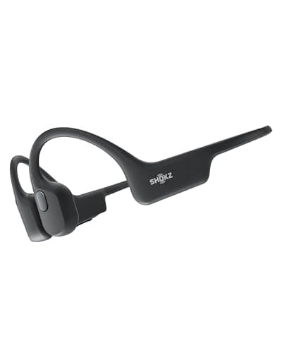 Image of SHOKZ OpenRun Bone Conduction Headphones, Open-Ear Bluetooth Sports Earphones with Mic, IP67 Waterproof Wireless Headset for Running and Workout, 8H Playtime, USB-C - Comet Grey, Sport headband