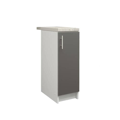 Image of JD Greta Fixed Height 300mm Kitchen Base Cabinet Floor Unit with 38mm Worktop – Dark Grey Matt