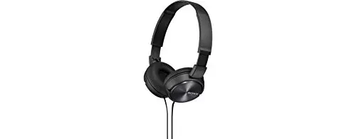Image of Sony MDR-ZX310 On-Ear Overhead Wired Headphones, Swivel Fold, 3.5mm Headphone Jack - Metallic Black