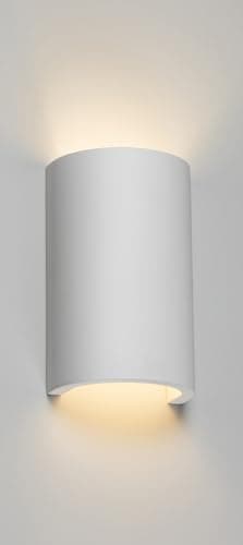 Image of Knightsbridge 230V G9 40W Curved Up and Down Plaster Wall Light