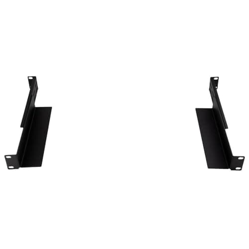 Image of kenable 1U Adjustable Server Rack Rails 4 Post Mount 25cm to 45cm Depth L-Bracket Shelf Kit for 19 Inch Cabinets