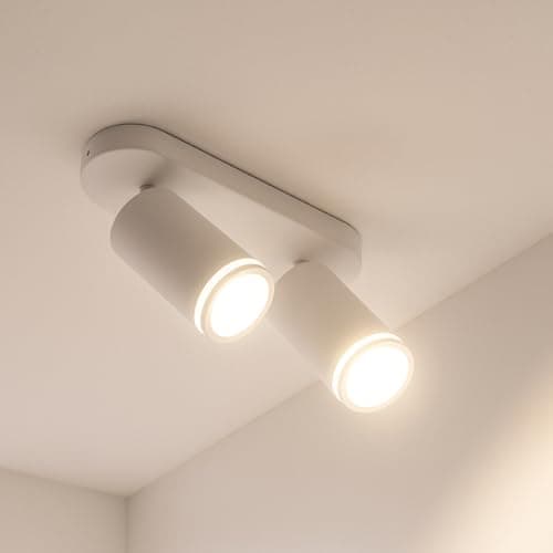 Image of CGC Lighting Indoor Ceiling Spotlight GU10, Adjustable, LED, Wall Downlight, Surface Mount (White 2)