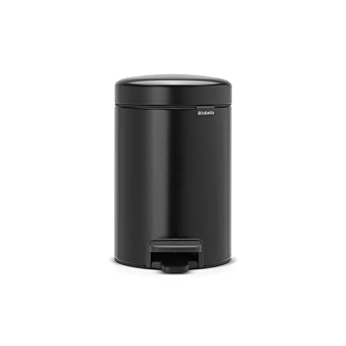 Image of Brabantia 113321 Pedal Bin Newicon with plastic inner Bucket, Matt Black - 3 L