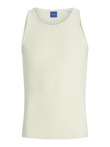 Image of JACK & JONES Men's Jorhydra Pointelle Tank Top, Antique White, L