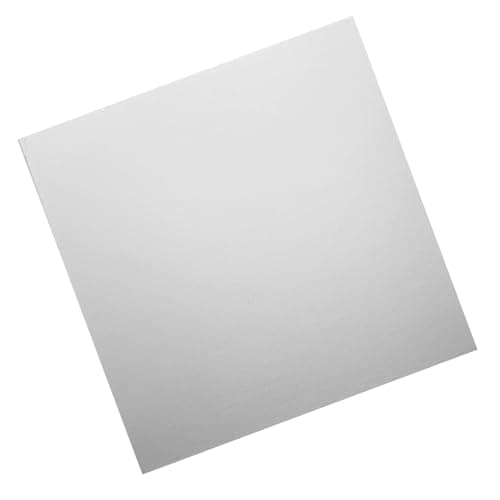 Image of sourcing map 304 Stainless Steel Sheet Plate, 8" x 8", 20 Gauge (0.8mm) Thickness, Stainless Steel Plate with Gloves for Crafting, Modelers, Jewelry, Repairs, Electrical Repairs (Silver)