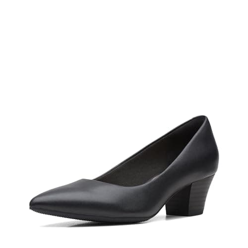 Image of Clarks Women's Teresa Step Pump, Black Leather, 3 UK