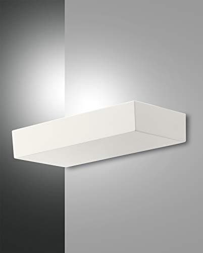 Image of Fabas Luce Emma LED Wall Uplight White Glass