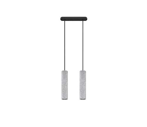 Image of Sollux LUVO SL.0654 Twin Hanging Pendant Light Grey GU10