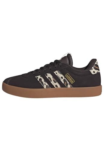 Image of adidas Women's VL Court 3.0 Shoes, Aurora Coffee/Crystal Linen/Amber Gum, 5.5 UK