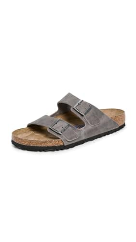 Image of Birkenstock Sydney Vegan Sandals, Iron Oiled Leather, 5-5.5 Women/3-3.5 Men