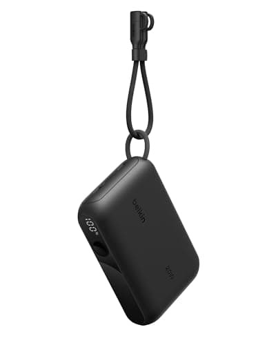 Image of Belkin Portable Charger, Slim USB-C Power Bank 10,000mAh with 2 USB-C Ports, Digital Battery Display, 20W Charging for iPhone 17,16, Plus, Pro, Pro Max, Samsung Galaxy S25, S24, Pixel 10, iPad, & More