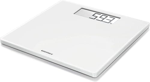Image of Soehnle Style Sense Safe 100 Digital Scales, Extra-Large LCD Display 3.5 cm, Bathroom Scales with Non-Slip Feet, Flat Personal Weighing Scales, White