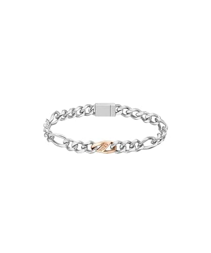 Image of BOSS Jewelry Men's RIAN Collection Chain Bracelet in Stainless Steel with a Charm - 1580613M