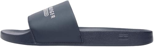 Image of Tommy Hilfiger Men RAISED POOL SLIDE FM0FM05761 Slides, BLUE (Desert Sky), 45