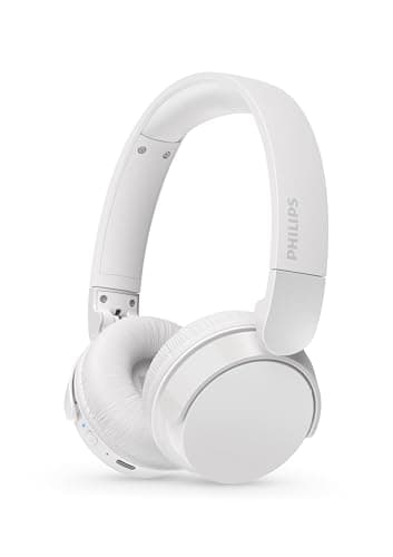 Image of Philips TAH4209WH/00 Lightweight Wireless Bluetooth On-Ear Headphones – Up to 55h Playtime, White