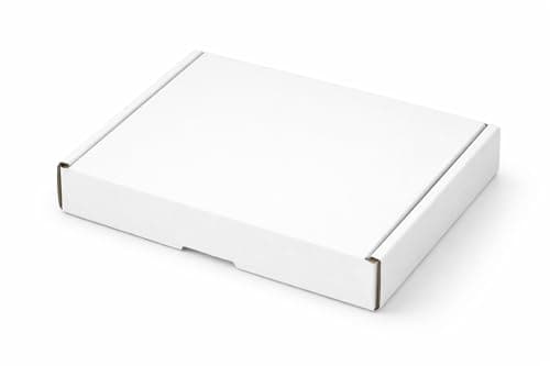 Image of White Cardboard Small Letter Postal Boxes for Royal Mail, Durable Mailer Shipping Boxes, Flat Packed Easy Assembly, Lightweight Packaging for E-commerce & Business Use (Pack of 20)