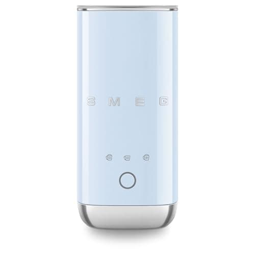 Image of Smeg MFF02PBUK Retro 50s Style Mini Milk Frother, Pre Set Functions, Manual Function, 500W, Pastel Blue
