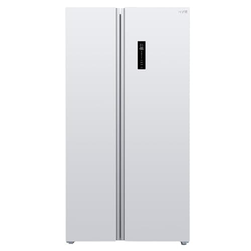 Image of HYE American Fridge Freezer - Side By Side American Style Fridge Freezer, No Frost, 92cm Wide, 505L Freestanding Design, Low Noise (37dB), Bright White Finish, Ideal For Large Families - RF01AM505W07