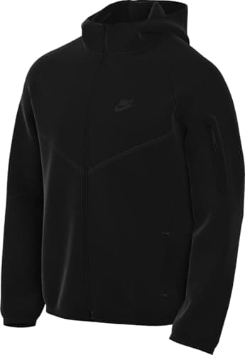 Image of NIKE Baby Boys Tch Full Zip Wr Hoodie Fleece Jacket, Black/Black, S EU