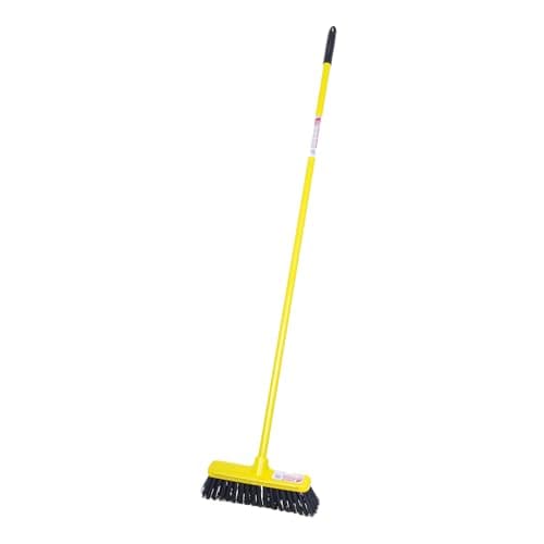 Image of Red Gorilla Broom Long Handled Sweeping Brush Hard Bristles 30cm Head Weather Resistant for Indoors Outdoors Yard 1.57m Long (Yellow)