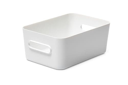 Image of SmartStore Compact Box M | White Medium Storage Container | Stackable Kitchen Box | Ideal For Fridge & Small Items