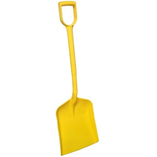 Image of Yellow Shovel Large Lightweight Strong Durable Plastic Rust Proof Food Snow Muck Stable Builders Shovel