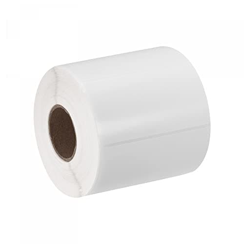 Image of sourcing map Direct Thermal Label Shipping Stickers 4x2 Inch in 1 Row for Packaging, Craft Projects White 1000 Labels 1 Roll
