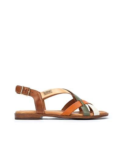 Image of Pikolinos Women's Leather Sandals Algar W0X, Green, 4 UK