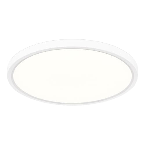 Image of LuminexDesigns LED Ceiling Light Dimmable with Remote – 24W Ceiling Lamp Flat with 2000K Backlight, Warm Night Light & Timer, Modern Round 12" Ultra-Thin Light Fittings for Living Room Bedroom Kitchen