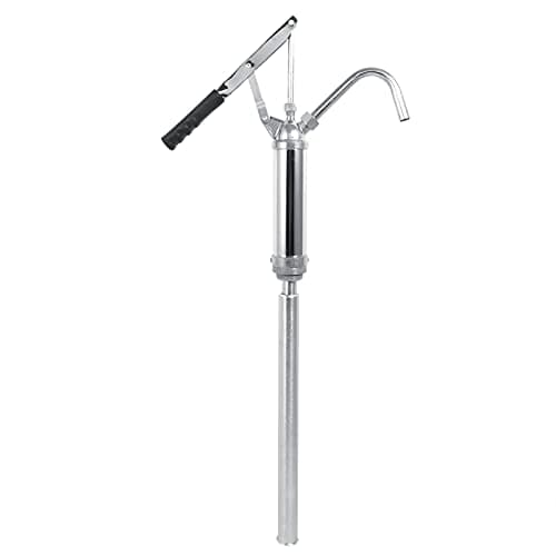 Image of Lever Action Barrel Drum Pump for Oil Transfer with Self Adjusting Telescopic Suction Tube, Removable Nozzle, Cushioned Grip, Pump