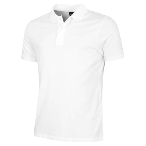 Image of Lyle & Scott Mens Tonal Eagle Superfine Cotton Polo Shirt - White - L
