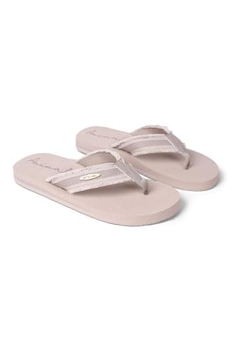 Image of Animal Tidal Womens Flip Flops - Lightweight Slip-on Sandals with EVA Cushion, Neoprene Lining - Spring, Summer, Camping, Hiking, Outdoors, Trekking Taupe Adult Shoe Size 6