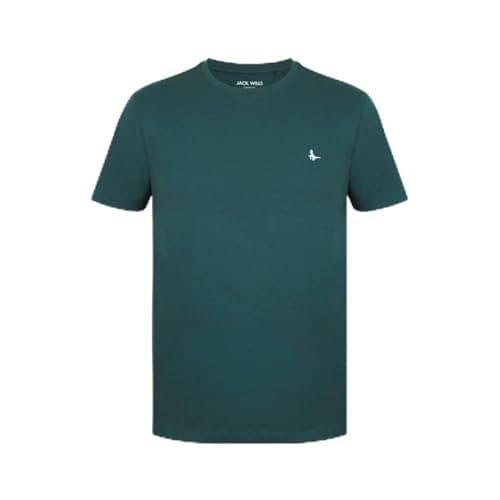 Image of Jack Wills Mens Sandalseford T-Shirt Short Sleeve Lifestyle Dark Pine S