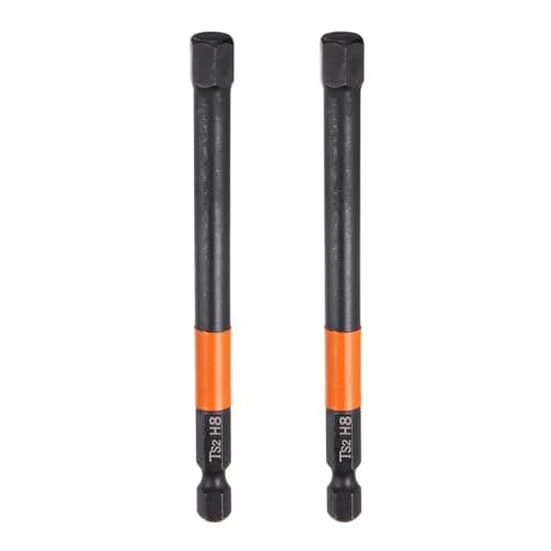 Image of sourcing map 2pcs H8 Hex Head Drill Bit Wrench 8mm Metric Flat Tip 1/4" Hex Shank 100mm (4") Long Magnetic Black Phosphate Hexagonal Screw Driver Socket Industrial Screwdriver Power Bits