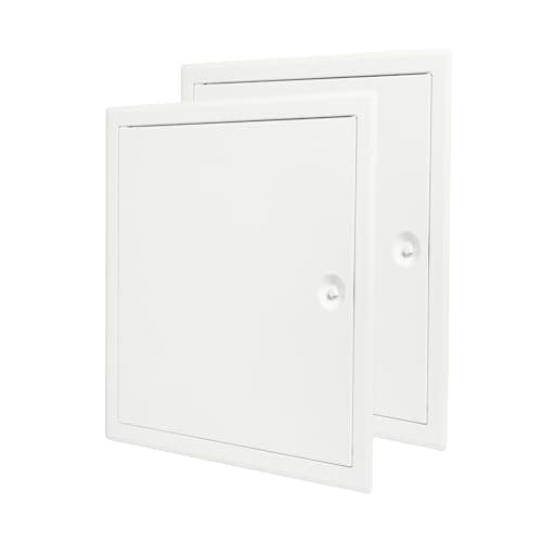 Image of Proxinova Metal Access Panel 400x400 mm (2 Pack) for Outdoor and Indoor, Steel Access Panel for Inspection Hatch, Fuse Box Cover Cabinet, Wall and Ceiling, Conceals Wires, Fits Flush to Surfaces