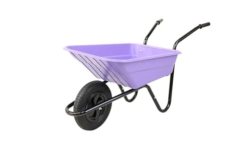 Image of Barrow in a Box Shire 90L Lilac Wheelbarrow, The Walsall Wheelbarrow Company, Lightweight Polypropylene Wheelbarrow with Pneumatic Tyre