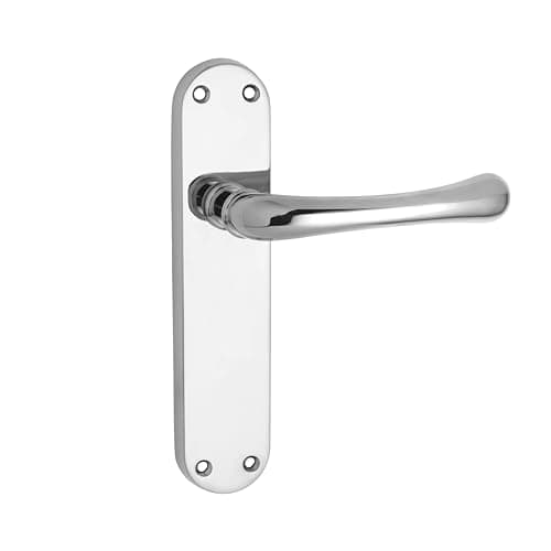 Image of Carlisle Brass CBL12CP IBRA Lever ON Backplate - Latch, Polished Chrome