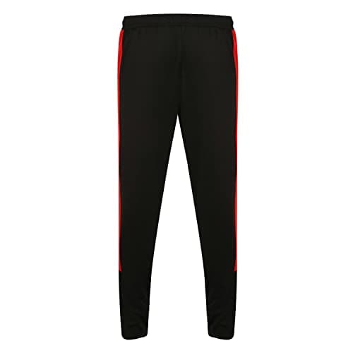Image of Finden & Hales Unisex Adult Tracksuit Bottoms (XXS) (Black/Red)