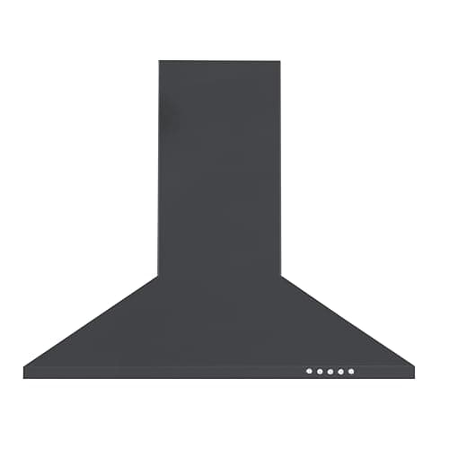 Image of Cookology 60cm Chimney Cooker Hood - 312.6 m³/h Kitchen Extractor Fan - Push Button Controls - Bright LED Lighting - Adjustable Height - Easy-Clean Filters - Black