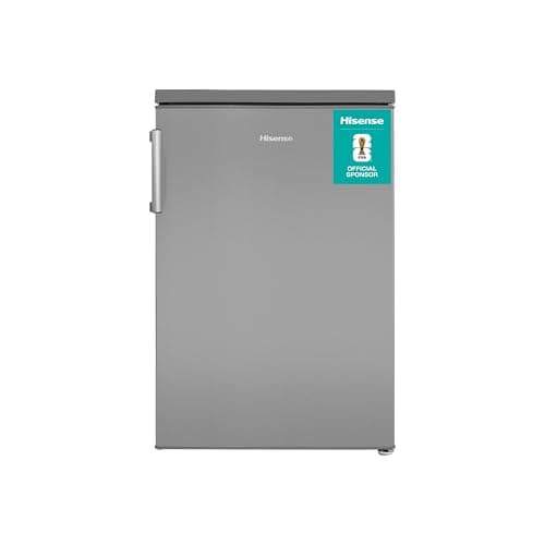 Image of Hisense RL170D4BCE 133L Under Counter Larder Fridge with LED Lighting 56 × 84.5 × 57.5 cm (W×H×D), Stainless Steel, Grey