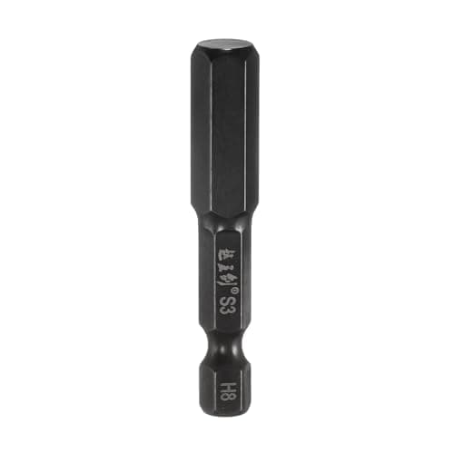 Image of sourcing map Hex Head Wrench Drill Bit 8mm(H8) Metric 1/4" Hex Shank 2"(50mm) Length S3 Steel Magnetic Impact Drivers Screwdriver Bit Industrial Grade Hexagon Electric Drill Bits