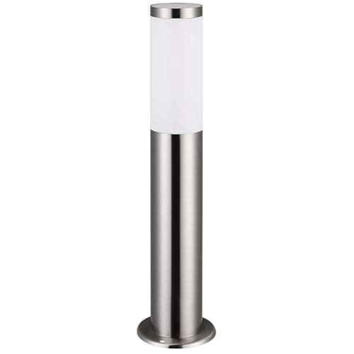 Image of MONZANA® Dahlia Outdoor Garden Bollard Light 50cm - Stainless Steel Pathway Light, E27, IP44 Weatherproof, Modern Driveway & Patio Lamp - Silver