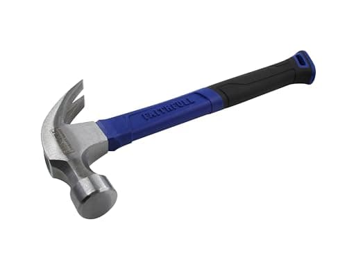 Image of Faithfull Claw Hammer 16oz (454g) – High-Strength Fibreglass Shaft with Polished Steel Head & Ergonomic Non-Slip Grip for Carpentry, Framing, General Repairs & DIY Projects