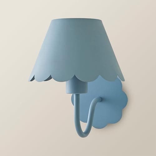 Image of ValueLights | Hallie Blue Scallop Rechargeable Wall Light | Wall Lights, Home Décor & Improvement Essential