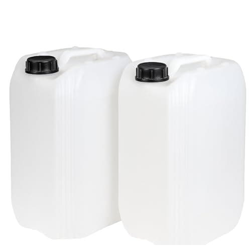 Image of 2 X 25L Water Container – Heavy Duty Stackable Jerry Can with DIN 61 Cap | Camping Water Carrier | Plastic Water Storage Tank | Ideal for Outdoor, Emergency, and Industrial Use