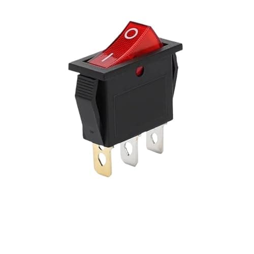 Image of 5PCS KCD3 Rocker Switch ON-OFF ON-OFF-ON 2 Position 3Pins Electrical Equipment with Light Power Switch 16A 250V / 20A 125V AC(3Pin Red)