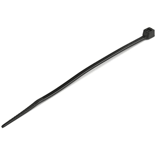 Image of StarTech.com 4"(10cm) Cable Ties - 1/16"(2mm) wide, 7/8"(22mm) Bundle Diameter, 18lb(8kg) Tensile Strength, Nylon Self Locking Zip Ties with Curved Tip - 94V-2/UL Listed, 100 Pack - Black(CBMZT4B)