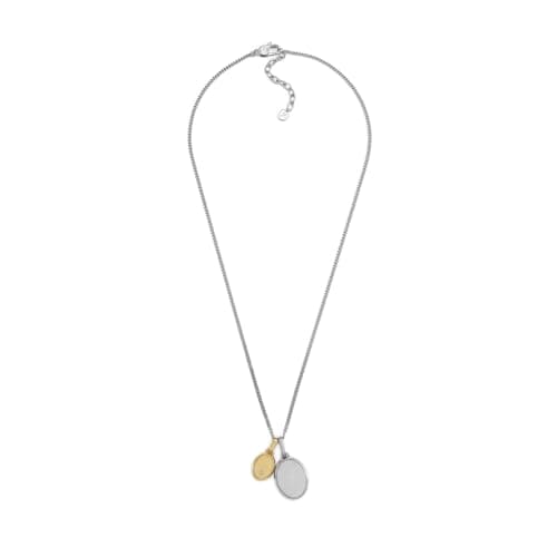 Image of FOSSIL Men's Drew Two Tone Stainless Steel Necklace, JF04850998